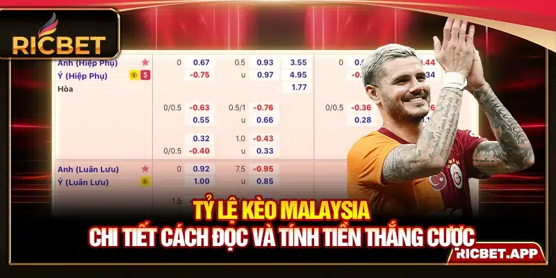 Tỷ Lệ Kèo Malaysia - Chi Tiết Cách Đọc Và Tính Tiền Thắng Cược
